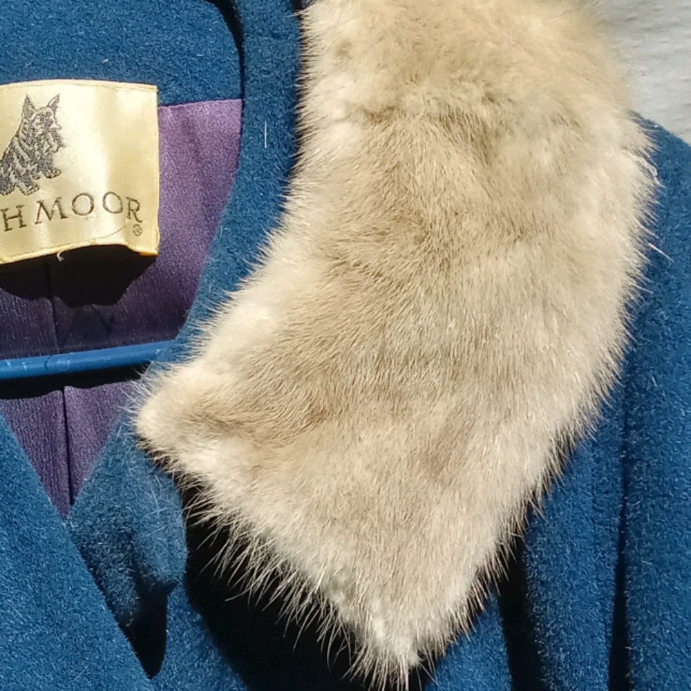 100 percent cashmere fur lined long overcoat